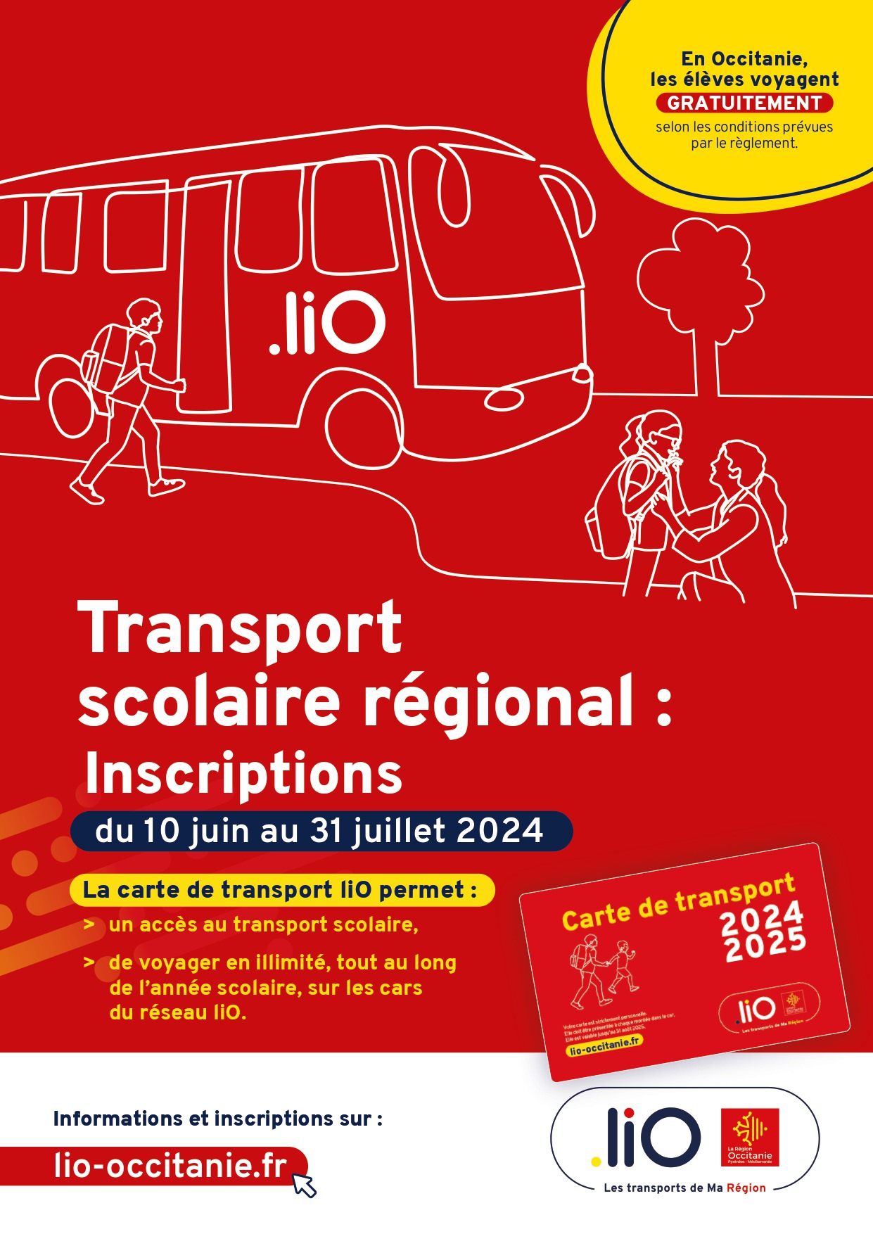 Lire la suite à propos de l’article Transport scolaire régional : inscrivez vous du 10 juin au 31 juillet