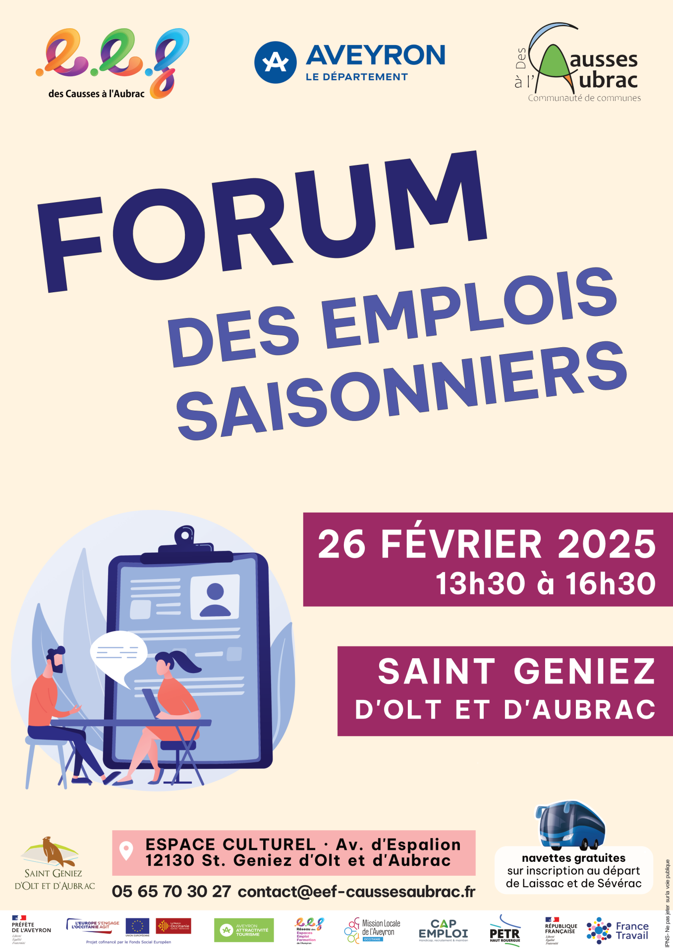 Lire la suite à propos de l’article Forum des emplois saisonniers