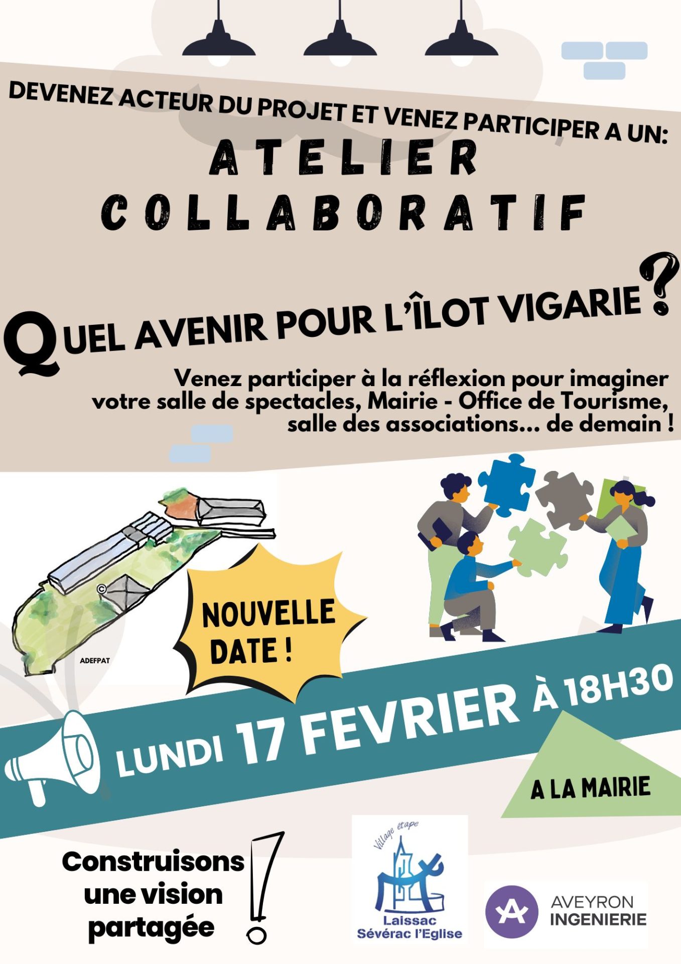 Lire la suite à propos de l’article Poursuite de la démarche autour de l’aménagement de l’îlot Vigarié