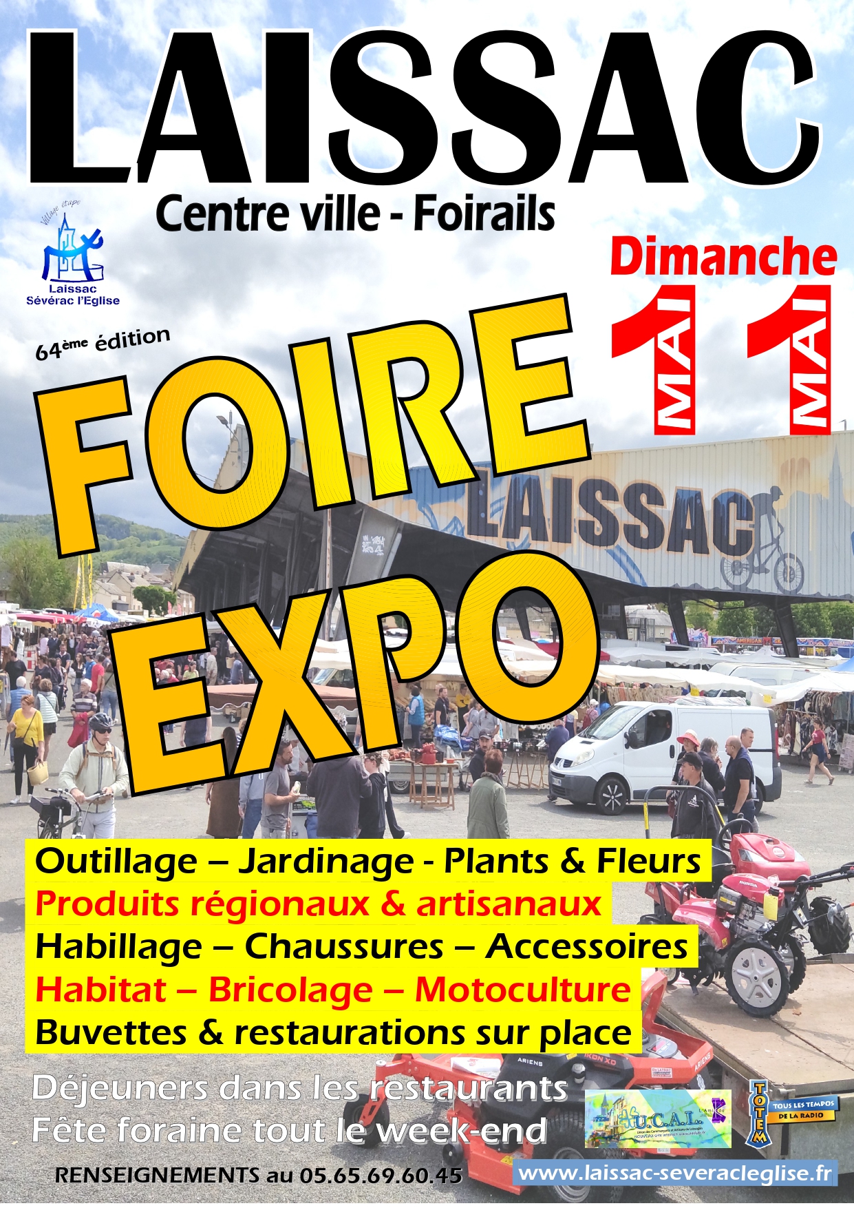 Lire la suite à propos de l’article Foire Expo de Laissac  Dimanche 11 mai