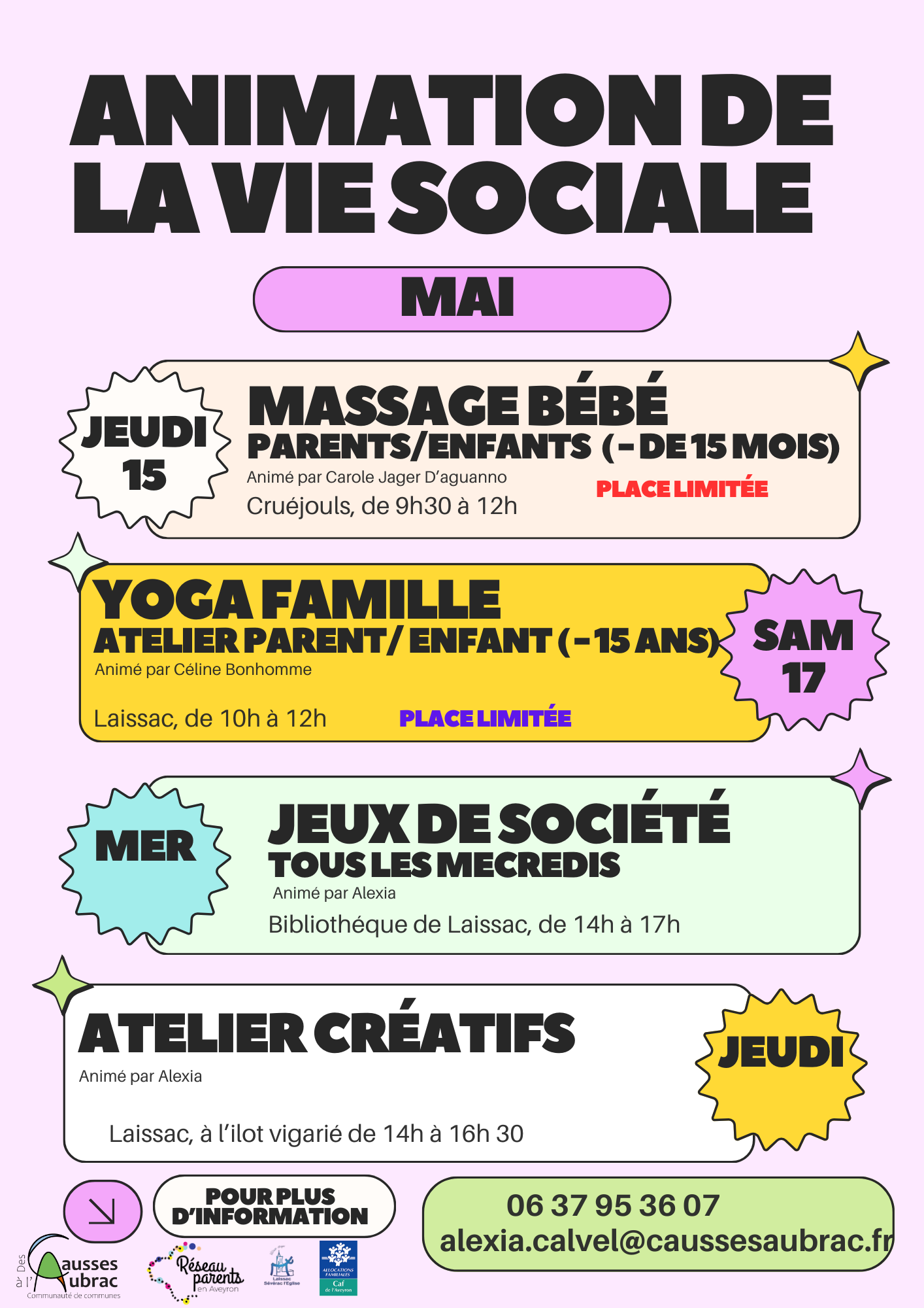 Lire la suite à propos de l’article Animations de la vie sociale
