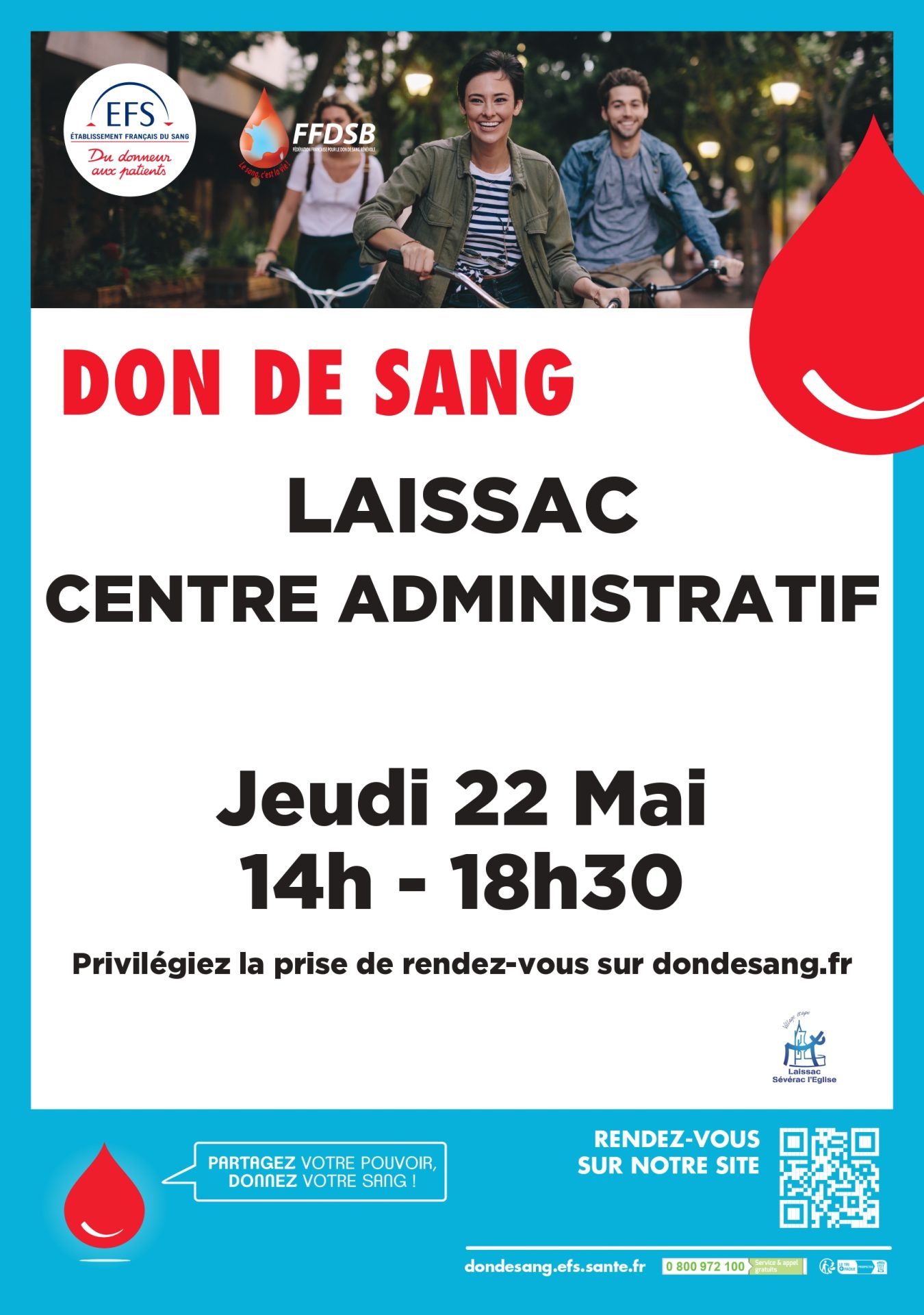 Lire la suite à propos de l’article Prochainement, don du sang à Laissac