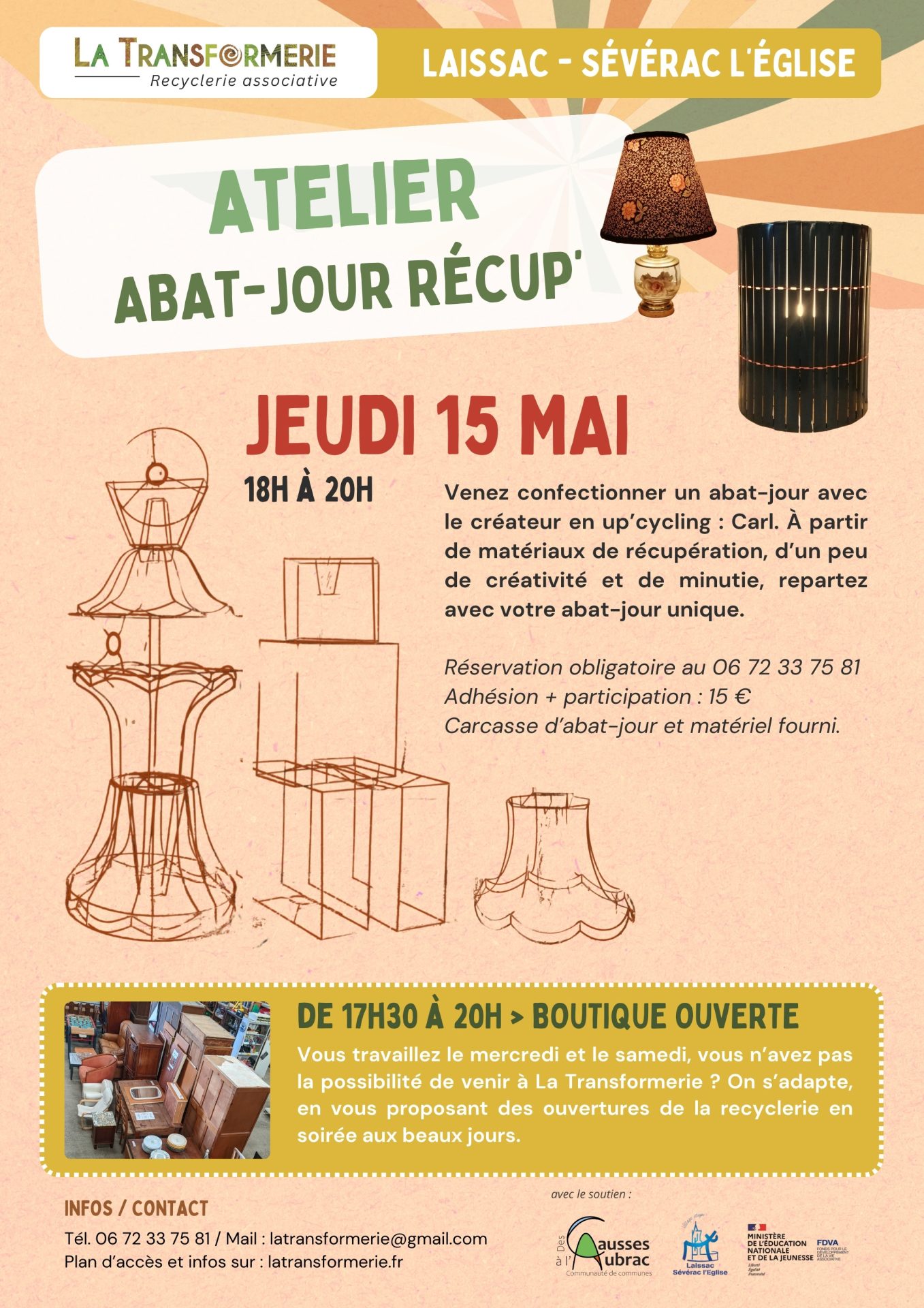 Lire la suite à propos de l’article Atelier abat-jour Récup’