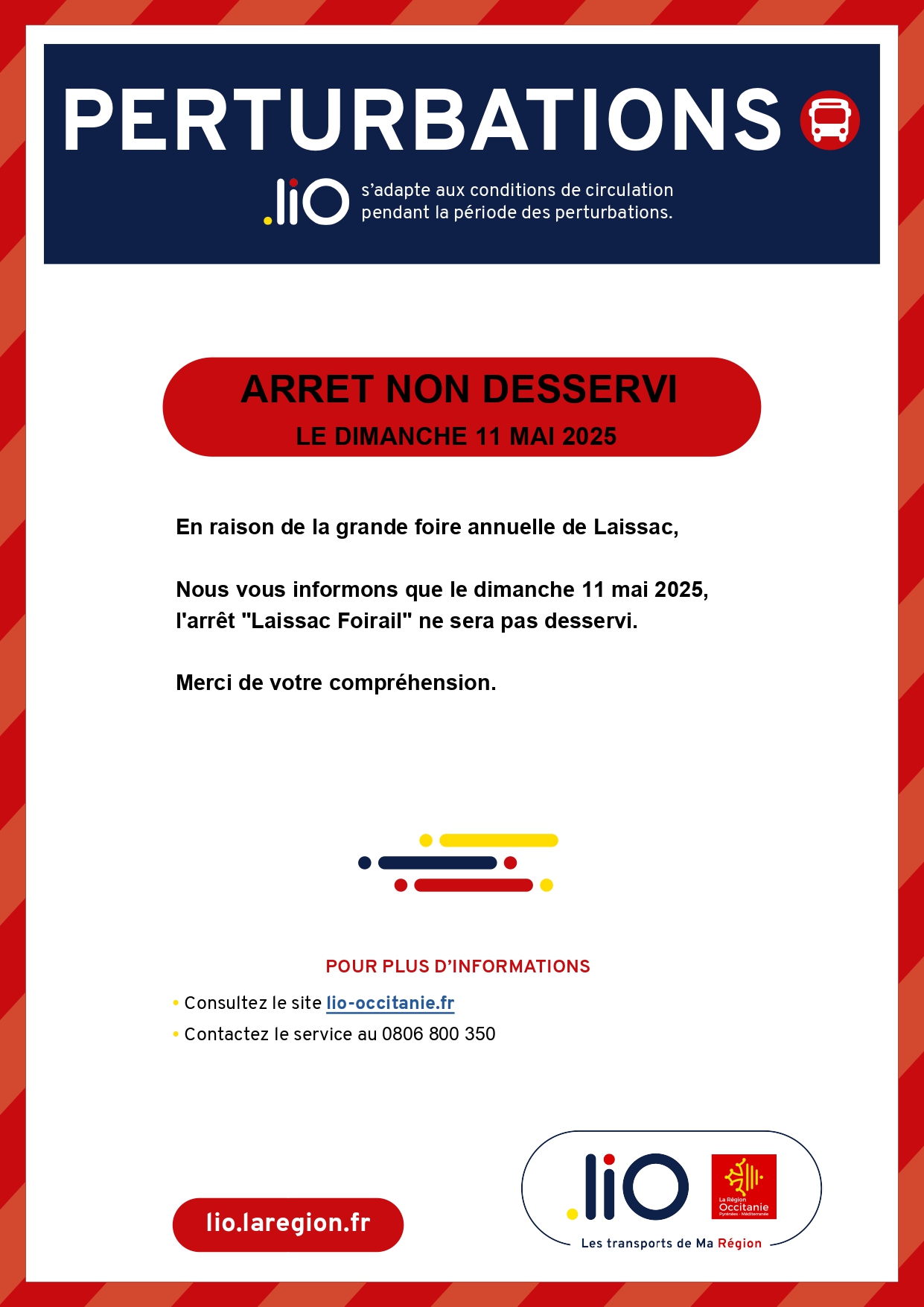 Lire la suite à propos de l’article Foire Expo – perturbation ligne bus