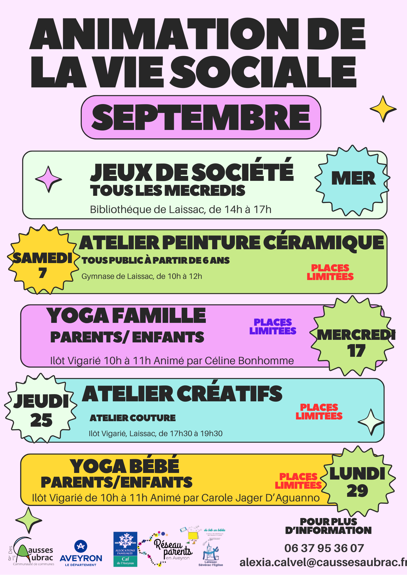 Lire la suite à propos de l’article Programme des animations de la vie sociale