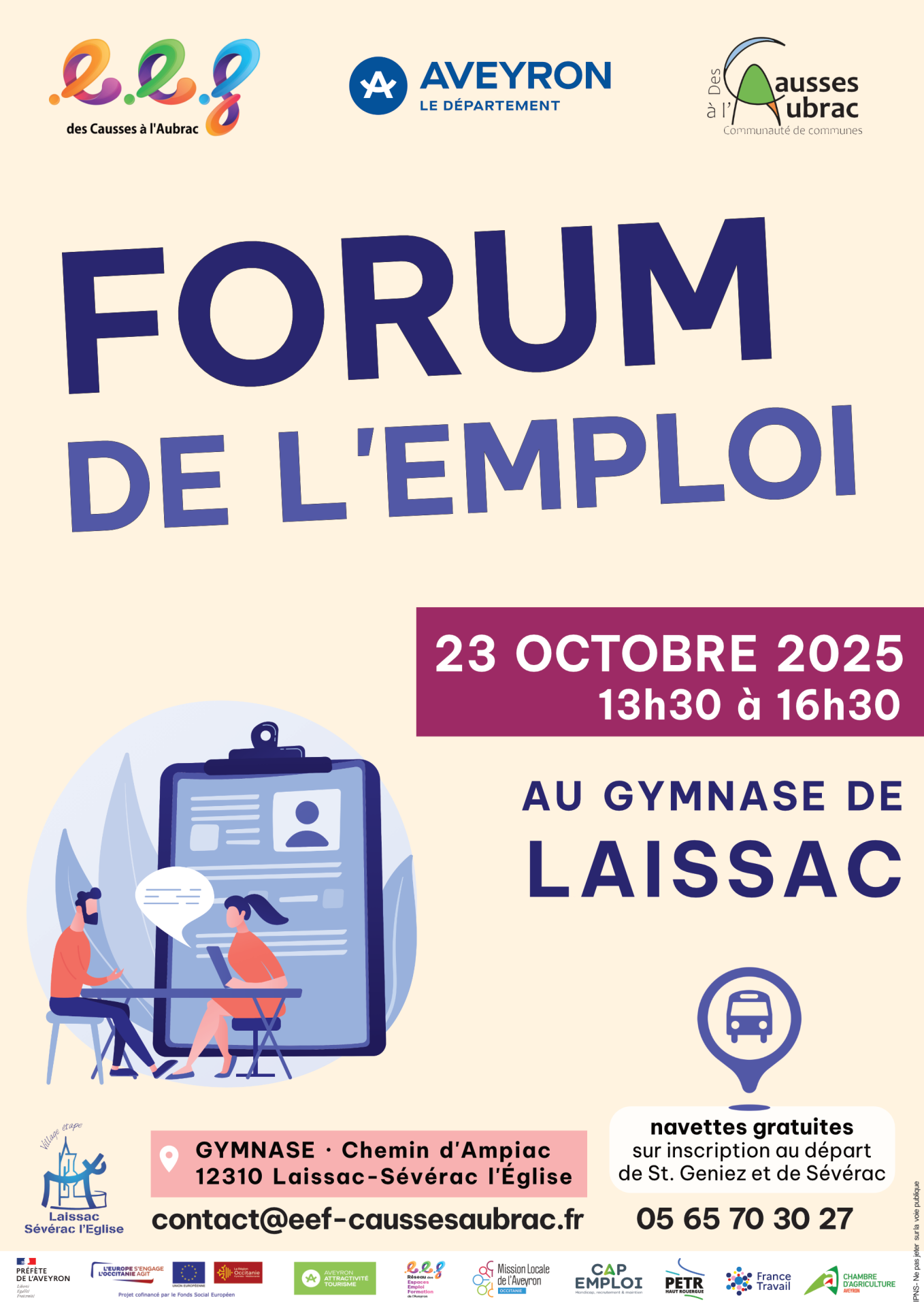 Lire la suite à propos de l’article Forum de l’emploi à Laissac